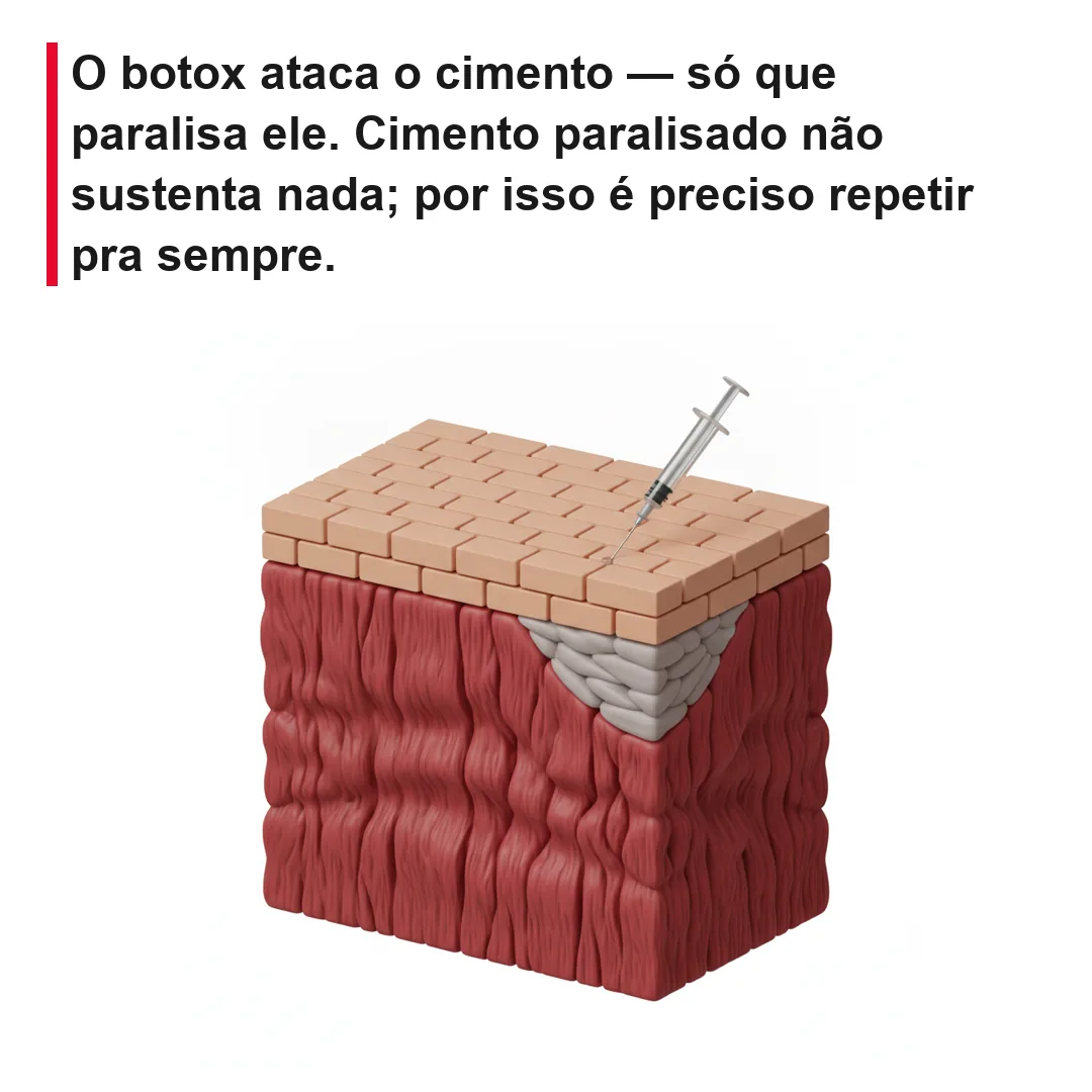 O botox paralisa o cimento
