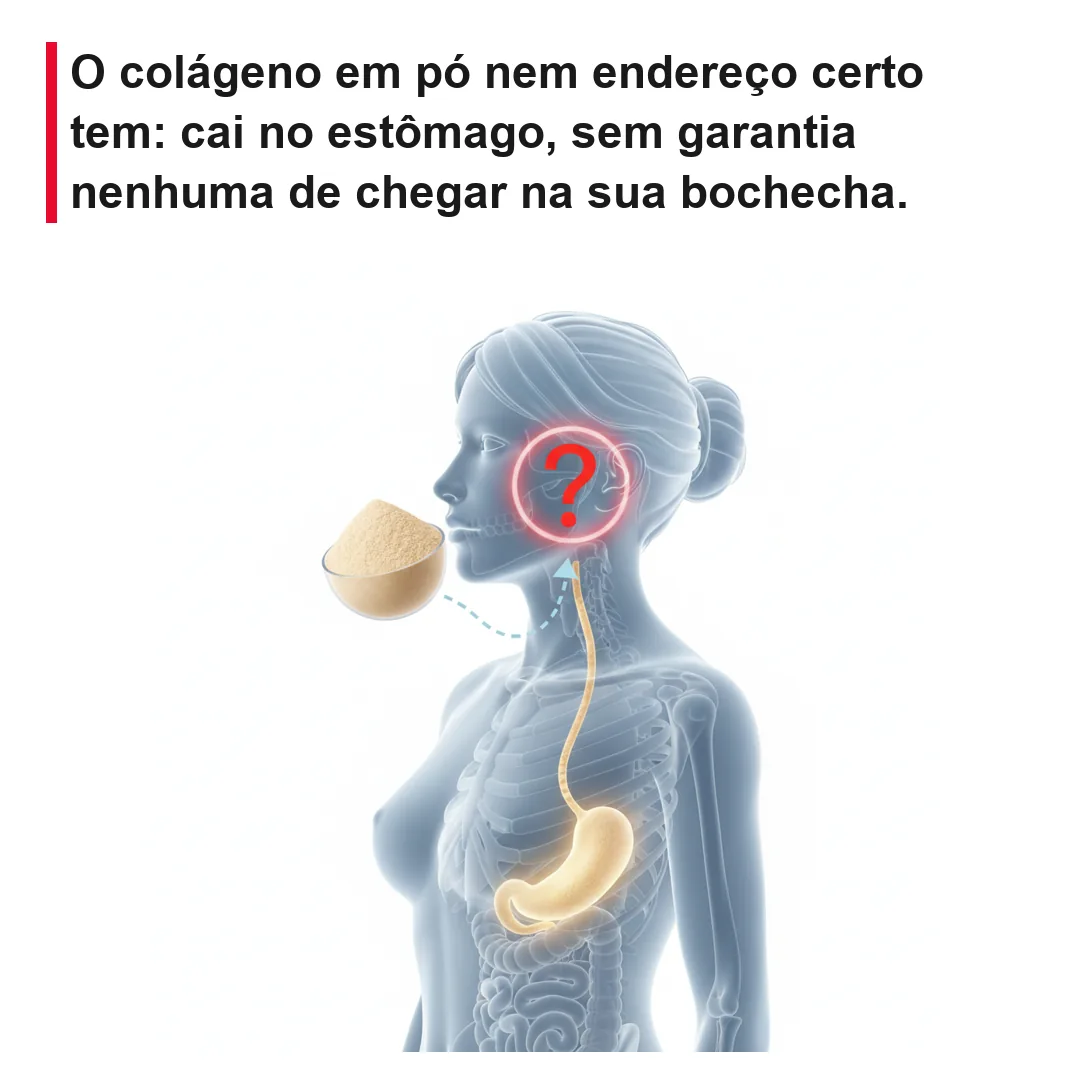 O colágeno cai no estômago